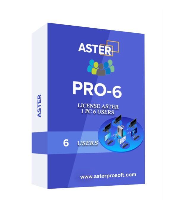 aster_pro6 ASTER Pro-6 (up to 6 users, MS Windows 7/8/10/11, lifetime license)